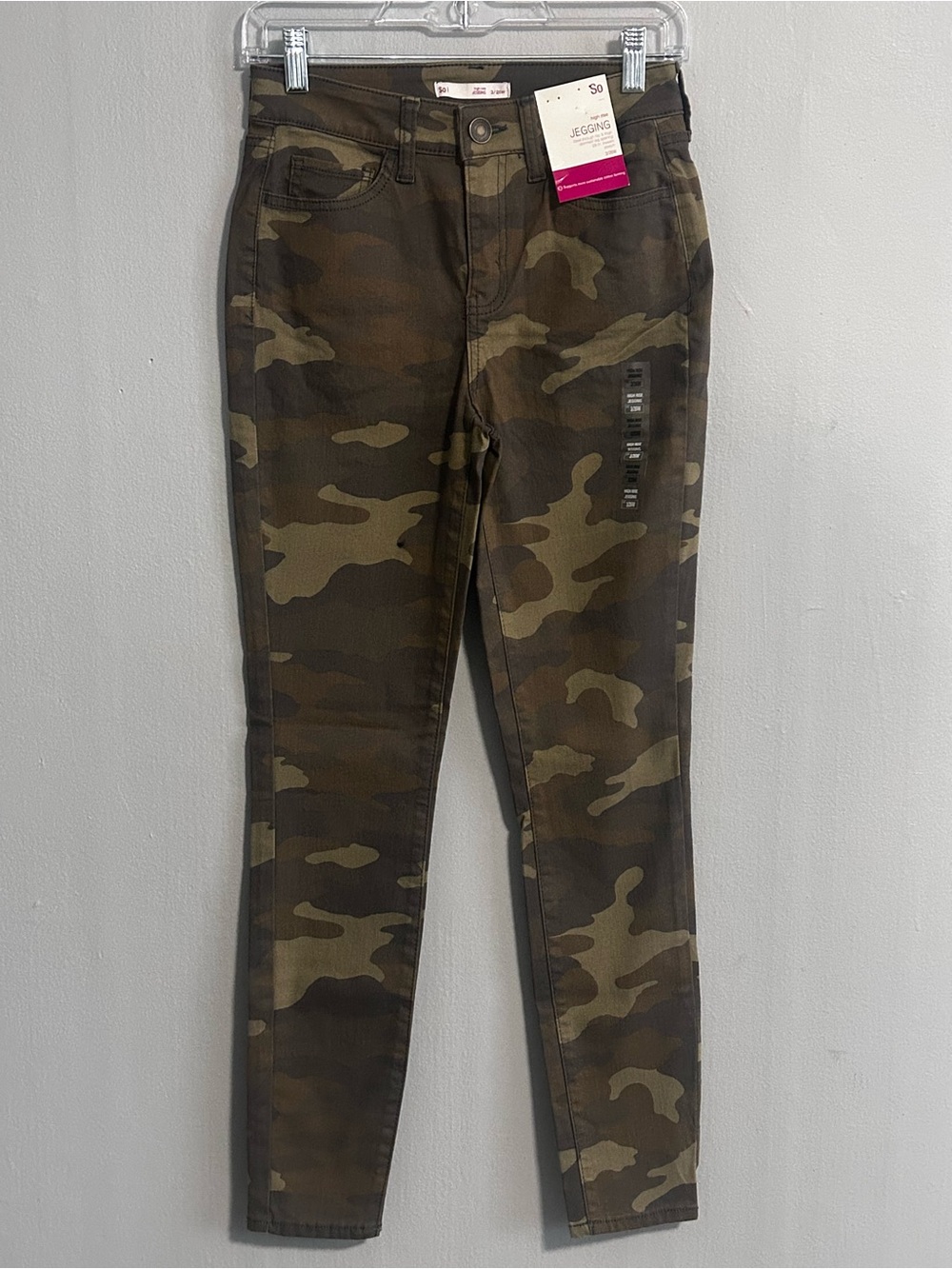 SO Camo Jeggings - Olive and Brown